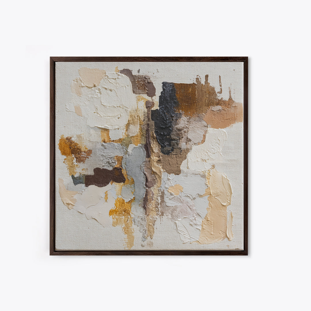 Warm Taupe Abstract Waves Canvas Print, Above Bed Art, Bedroom Decor, Abstract Art, Serenity, Living Room Wall Art, ABA-1x1-15