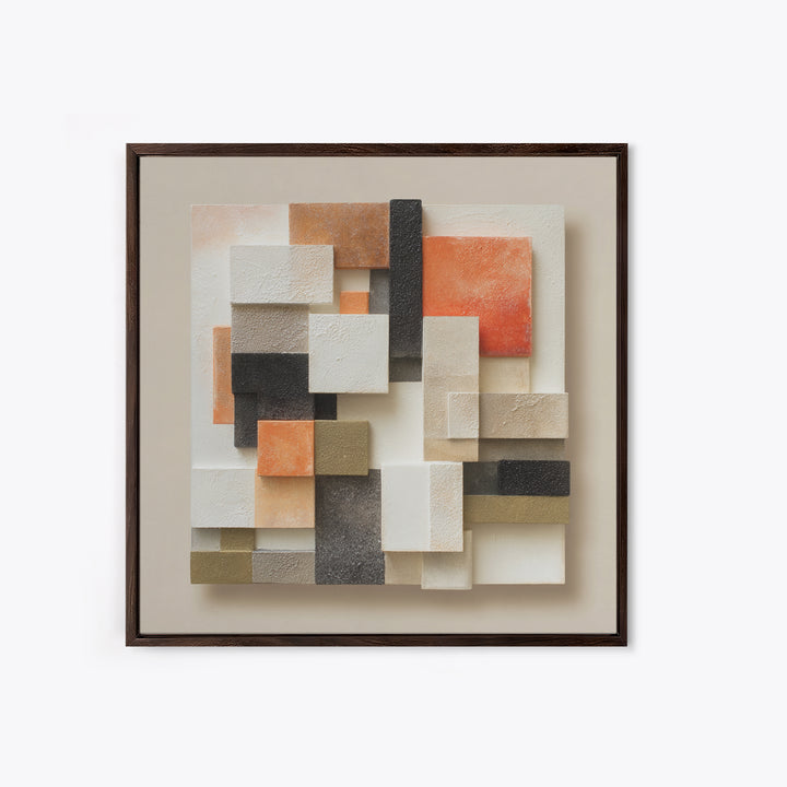 Abstract Sunrise Geometry Canvas Print, Above Bed Art, Wall Art Prints, Bedroom Decor, Abstract Art, Serenity, Boho Wall Art, ABA-1x1-20