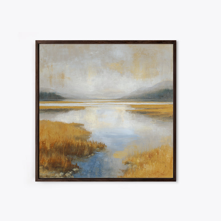 Calming Lake Reflection Canvas Print, Above Bed Art, Boho Wall Art, Bedroom Decor, Fine Art, Serenity, Above Bed Decor, ABA-1x1-35