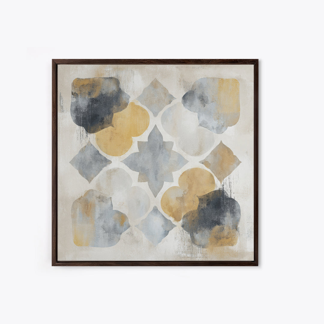 Japandi Ink Shapes Framed Canvas Print, Above Bed Art, Boho Wall Decor, Bedroom Decor, Fine Art, Serenity, Fine Art Print, ABA-1x1-42
