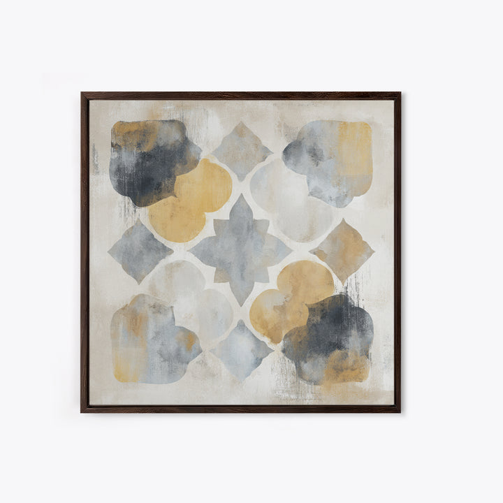 Japandi Ink Shapes Framed Canvas Print, Above Bed Art, Boho Wall Decor, Bedroom Decor, Fine Art, Serenity, Fine Art Print, ABA-1x1-42