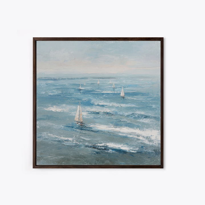 Serene Ocean Tide Seen from Above Canvas Print, Above Bed Art, Gallery Decor, Bedroom Decor, Fine Art, Serenity, Wall Art, ABA-1x1-69