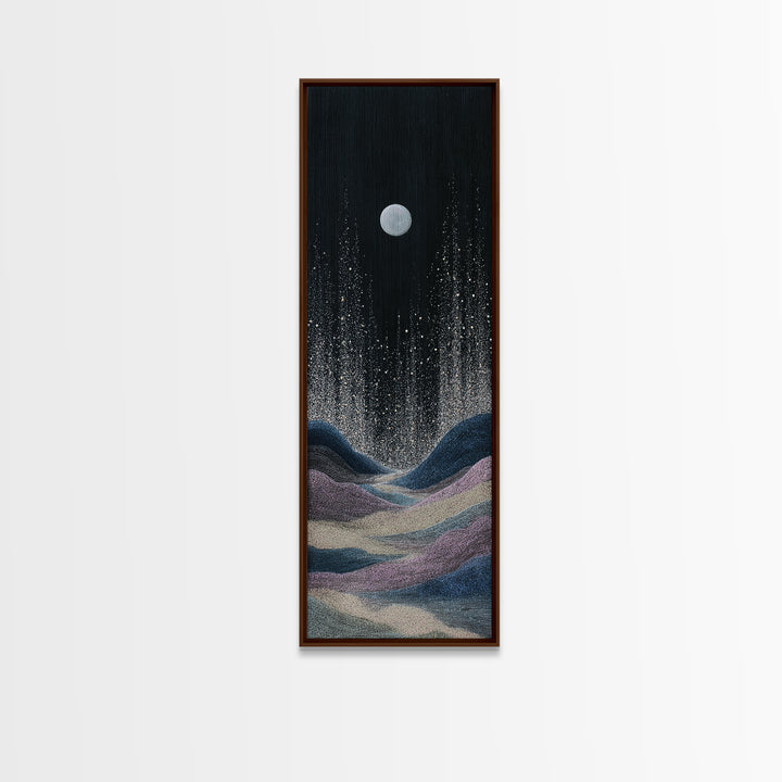 Subtle Celestial Scene Canvas Print, Above Bed Art, Digital Art, Bedroom Decor, Fine Art, Serenity, Living Room Decor, ABA-1x3-25