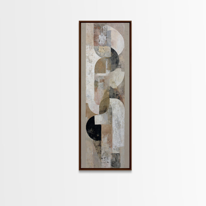 Warm Taupe Abstract Waves Canvas Print, Above Bed Art, Bedroom Decor, Abstract Art, Serenity, Whimsical Decor, ABA-1x3-27