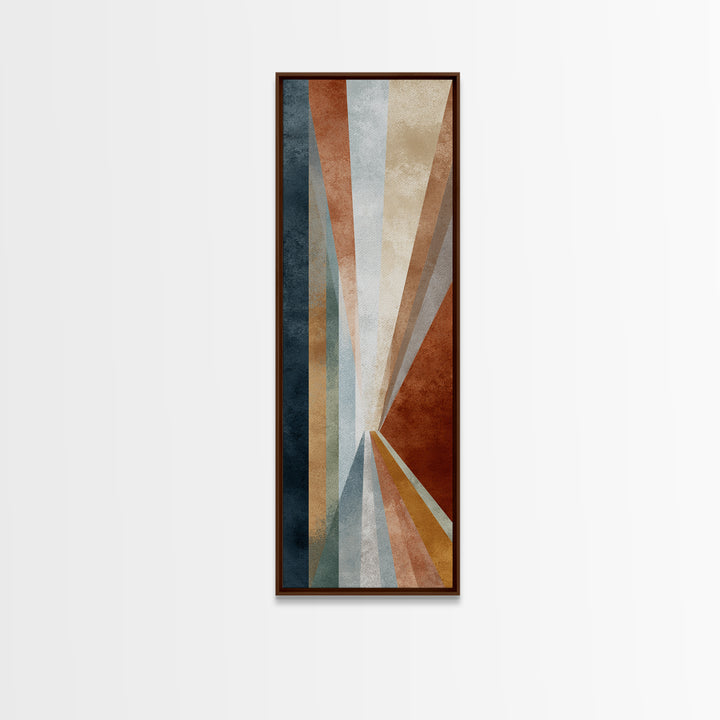 Abstract Sunrise Geometry Canvas Print, Above Bed Art, Textured Painting, Bedroom Decor, Abstract Art, Serenity, Original Art, ABA-1x3-32