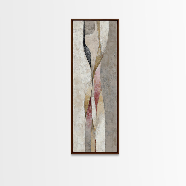 Minimal Two Figure Line Drawing Canvas Print, Above Bed Art, Contemporary Art, Bedroom Decor, Serenity, Textured Wall Art, ABA-1x3-44