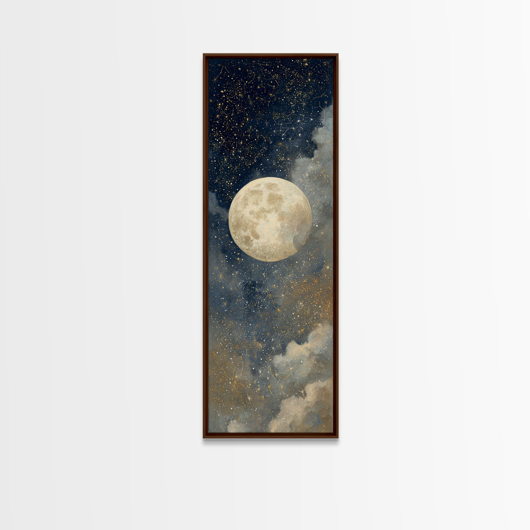 Subtle Celestial Scene Canvas Print, Above Bed Art, Photography Prints, Bedroom Decor, Fine Art, Serenity, Art Print, ABA-1x3-49