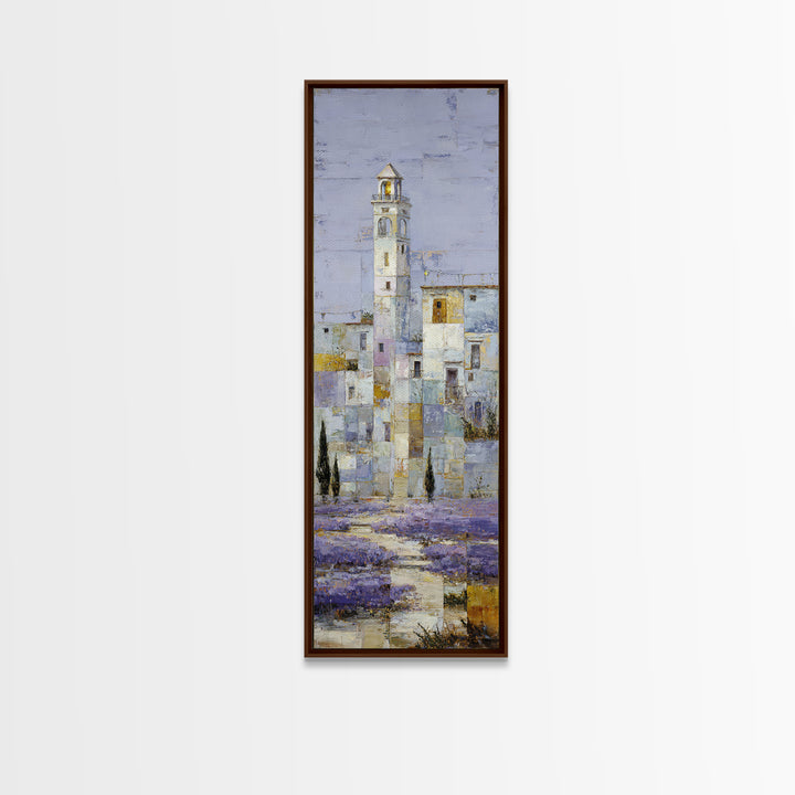 Oversized Lavender Field Canvas Print, Above Bed Art, Bedroom Decor, Oil Painting, Serenity, Boho Decor, Western Decor, ABA-1x3-55