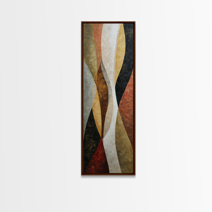 Abstract Sunrise Geometry Canvas Print, Above Bed Art, Large Wall Art, Bedroom Decor, Fine Art, Serenity, Japanese Wall Art, ABA-1x3-56
