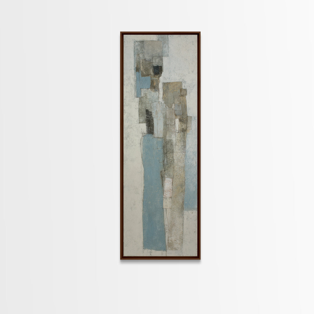 Minimal Two Figure Line Drawing Canvas Print, Above Bed Art, Bedroom Decor, Oil Painting, Serenity, Boho Decor, Western Decor, ABA-1x3-68