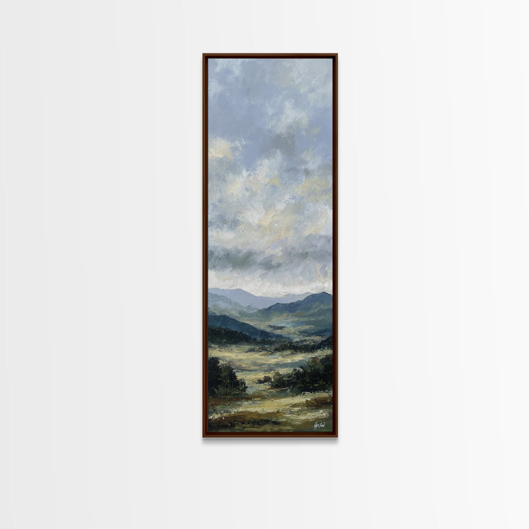 Soft Romantic Landscape Canvas Print, Above Bed Art, Art Print, Bedroom Decor, Fine Art, Serenity, Dorm Decor, Large Wall Art, ABA-1x3-77