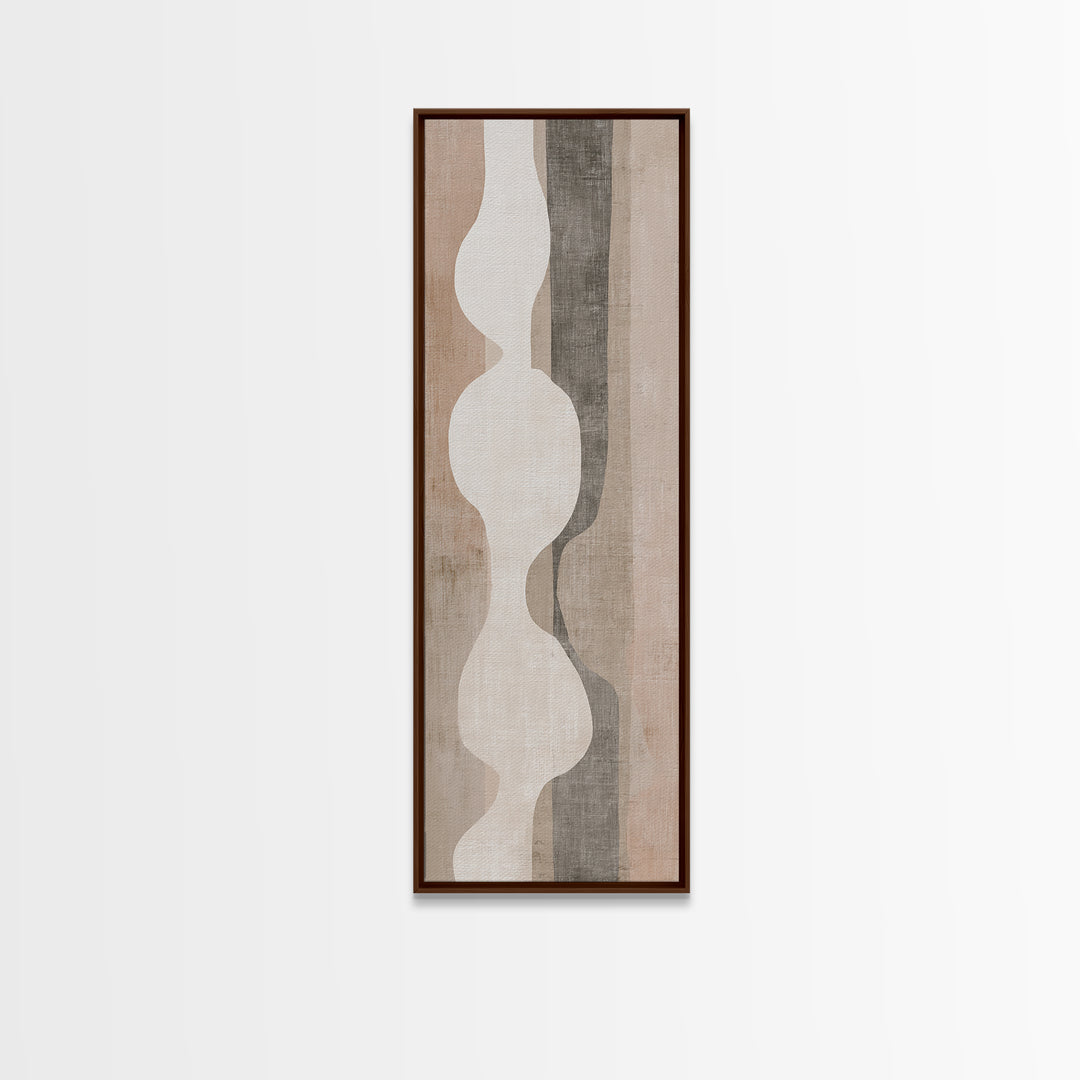 Japandi Ink Shapes Canvas Print, Above Bed Art, Above Bed Decor, Bedroom Decor, Abstract Art, Serenity, Minimalist Decor, ABA-1x3-78