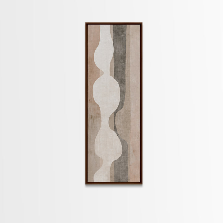 Japandi Ink Shapes Canvas Print, Above Bed Art, Above Bed Decor, Bedroom Decor, Abstract Art, Serenity, Minimalist Decor, ABA-1x3-78