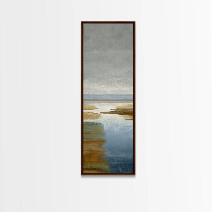 Calming Lake Reflection Canvas Print, Above Bed Art, Photography Prints, Bedroom Decor, Oil Painting, Serenity, Art Print, ABA-1x3-95