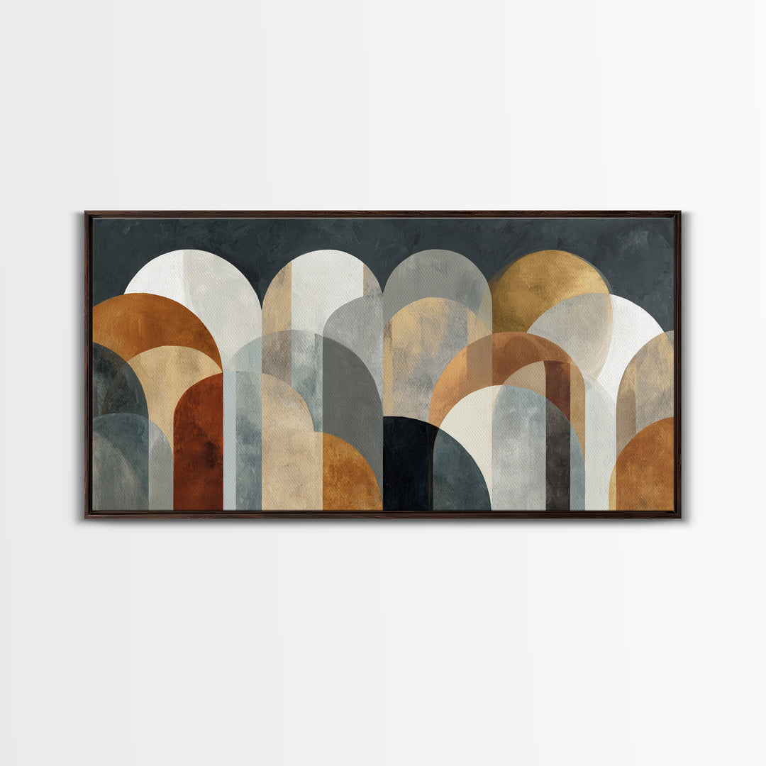 Neutral Abstract Arches Canvas Print, Above Bed Art, Digital Art, Bedroom Decor, Abstract Art, Serenity, Living Room Decor, ABA-2x1-48