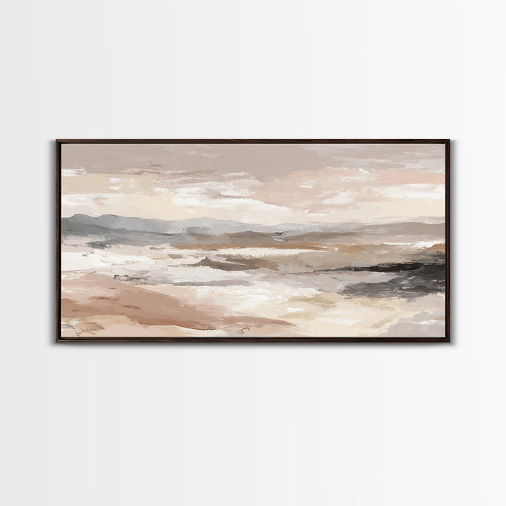 Japandi Ink Shapes Canvas Print, Above Bed Art, Room Decor, Bedroom Decor, Abstract Art, Serenity, Large Wall Art, Original Art, ABA-2x1-62