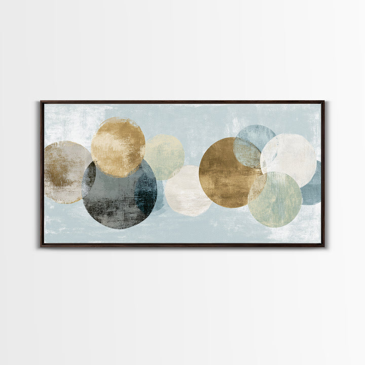 Japandi Ink Shapes Framed Canvas Print, Above Bed Art, Wall Decor, Bedroom Decor, Abstract Art, Serenity, Apartment Decor, ABA-2x1-86