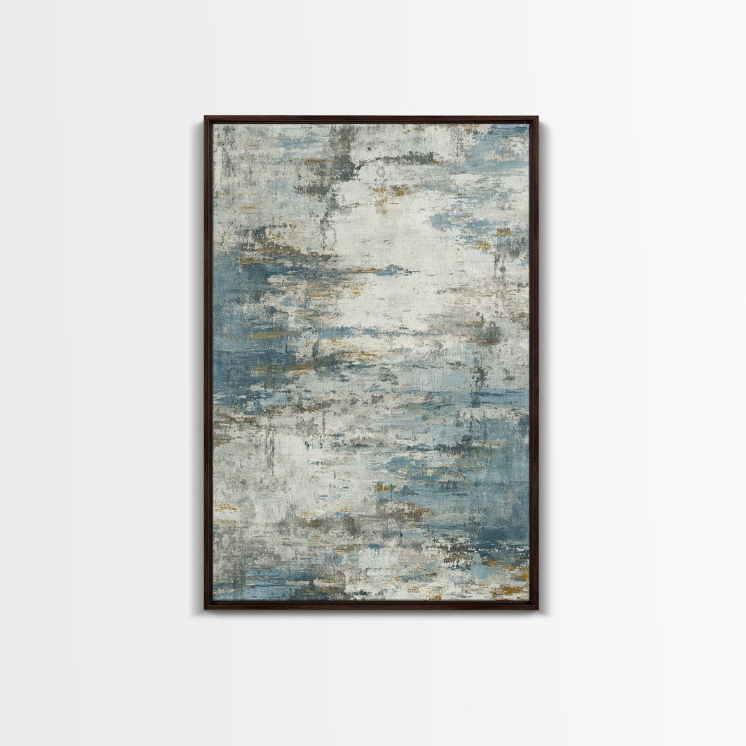 Japandi Ink Shapes Framed Canvas Print, Above Bed Art, Statement Artwork, Bedroom Decor, Fine Art, Serenity, Printable Wall Art, ABA-2x3-2