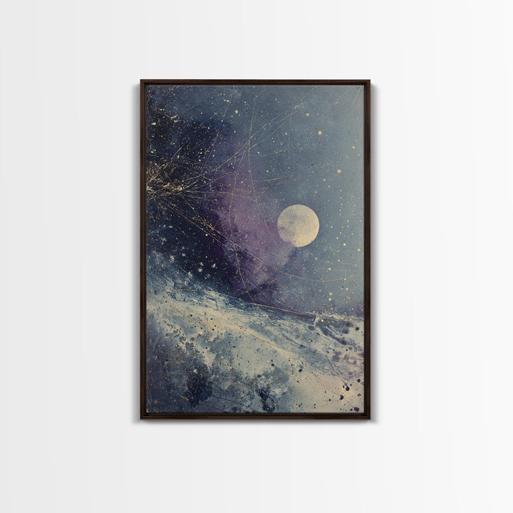 Subtle Celestial Scene Canvas Print, Above Bed Art, Wall Art Prints, Bedroom Decor, Fine Art, Serenity, Boho Wall Art, ABA-2x3-45