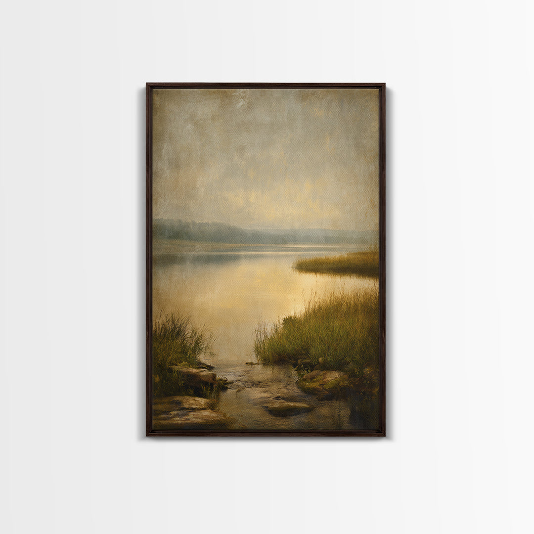 Calming Lake Reflection Canvas Print, Above Bed Art, Wall Art Prints, Bedroom Decor, Fine Art, Serenity, Boho Wall Art, ABA-2x3-67