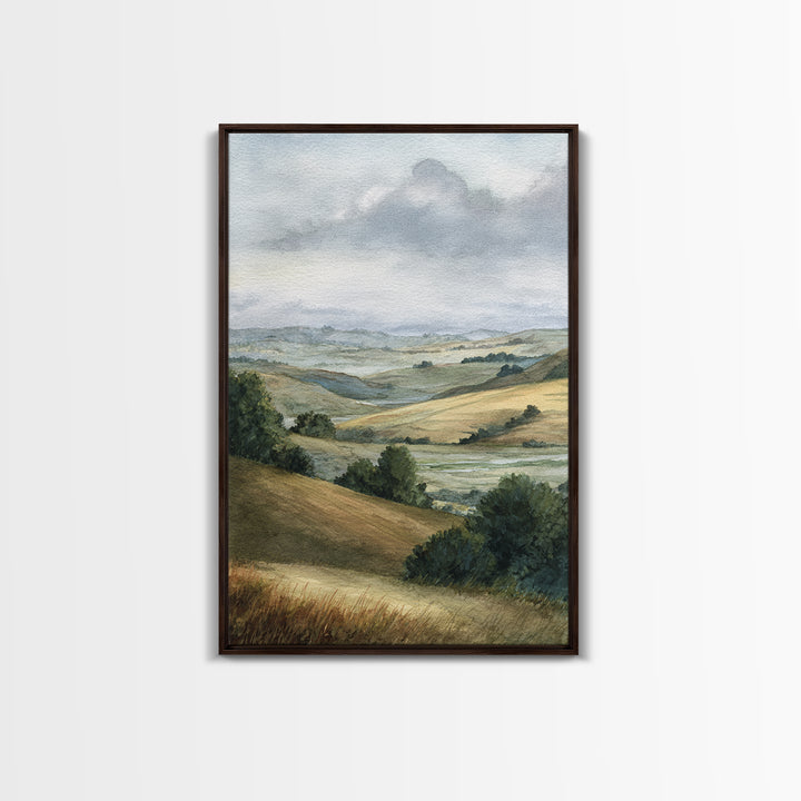 Soft Romantic Landscape Framed Canvas Print, Above Bed Art, Textured Wall Art, Bedroom Decor, Fine Art, Serenity, Western Decor, ABA-2x3-73