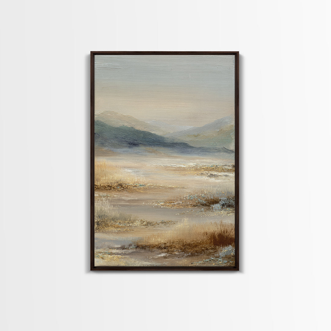 Panoramic Misty Mountain Landscape Canvas Print, Above Bed Art, Apartment Decor, Bedroom Decor, Serenity, Photography Prints, ABA-2x3-81