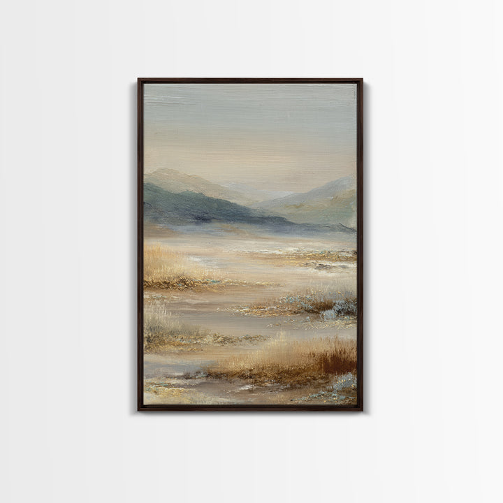 Panoramic Misty Mountain Landscape Canvas Print, Above Bed Art, Apartment Decor, Bedroom Decor, Serenity, Photography Prints, ABA-2x3-81