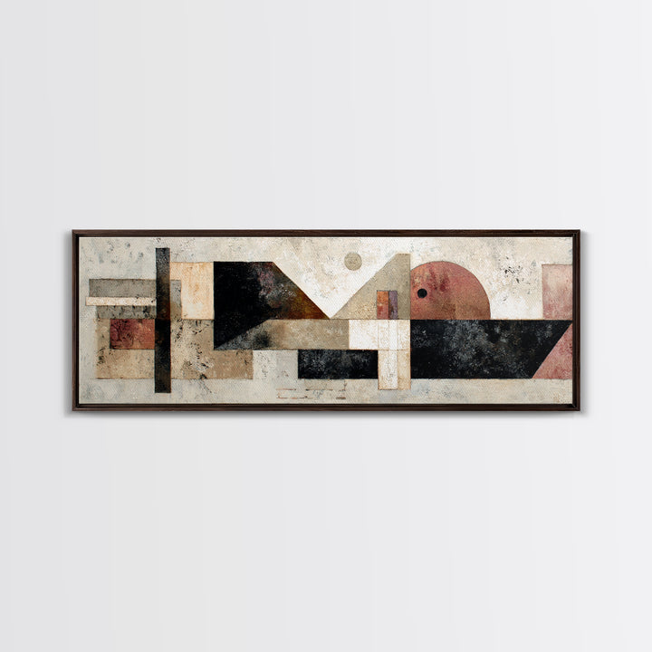 Abstract Sunrise Geometry Canvas Print, Above Bed Art, Above Bed Decor, Bedroom Decor, Fine Art, Serenity, Minimalist Decor, ABA-3x1-36