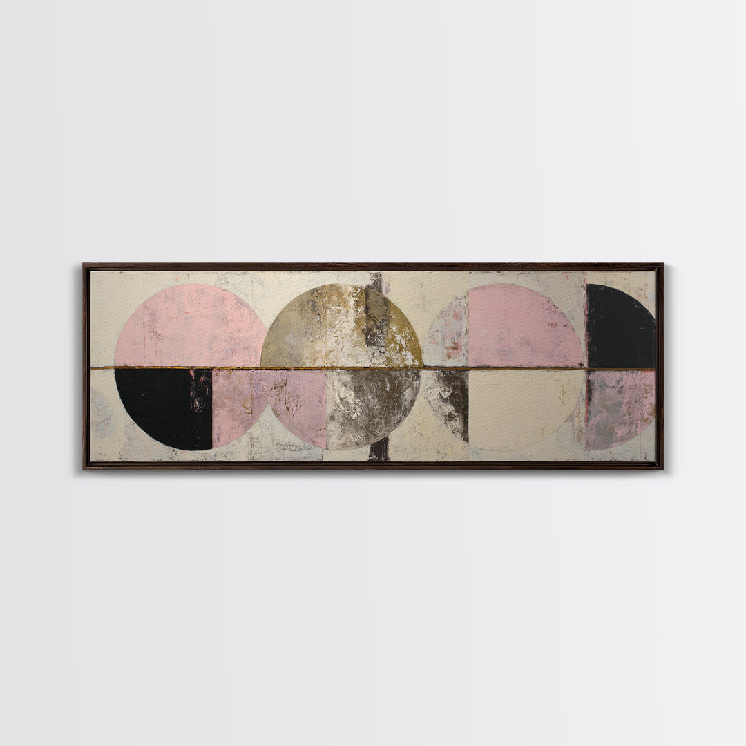 Neutral Abstract Arches Framed Canvas Print, Above Bed Art, Bedroom Decor, Abstract Art, Serenity, Textured Wall Art, ABA-3x1-68