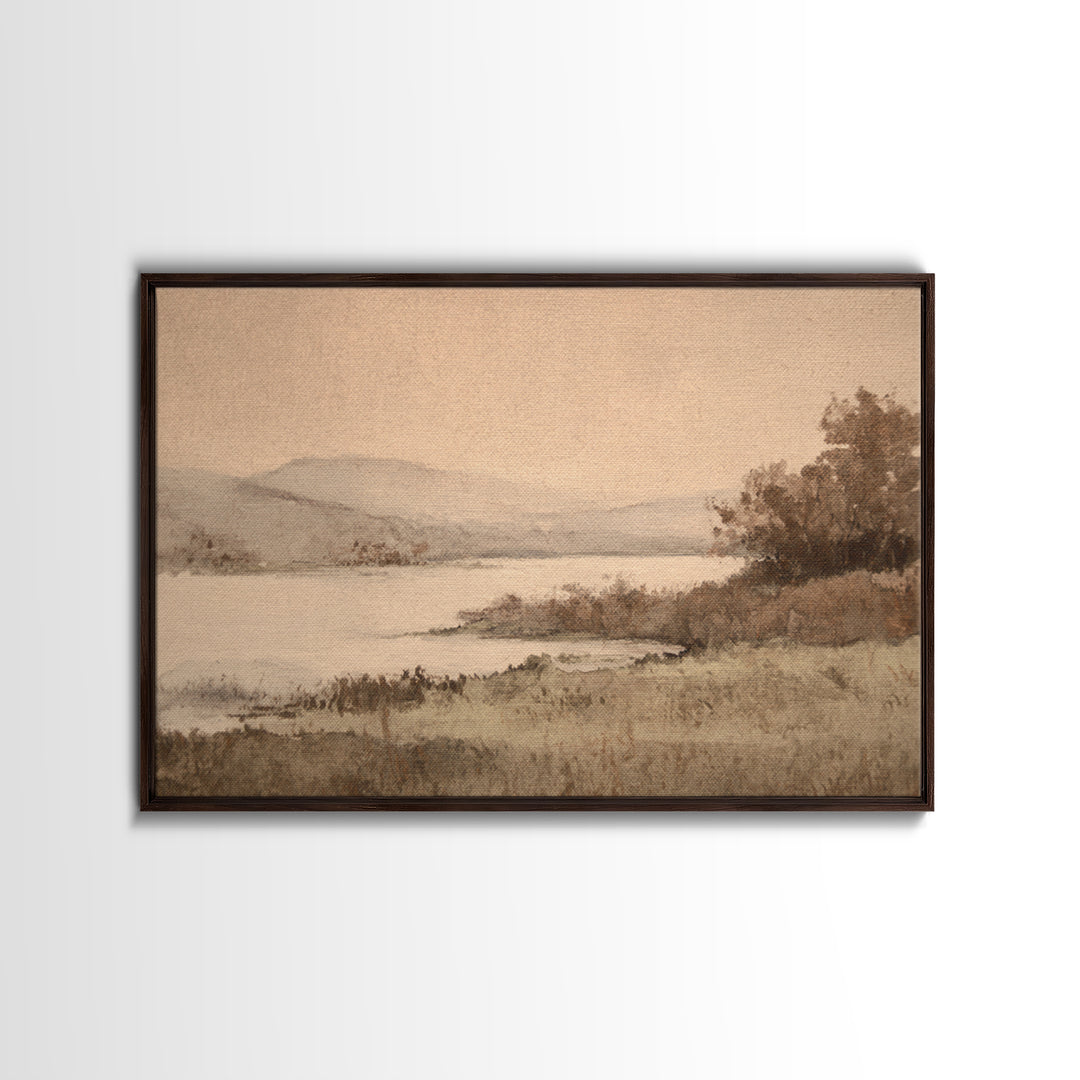 Japandi Ink Shapes Canvas Print, Above Bed Art, Japanese Wall Art, Bedroom Decor, Serenity, Neutral Decor, Modern Decor, ABA-3x2-94