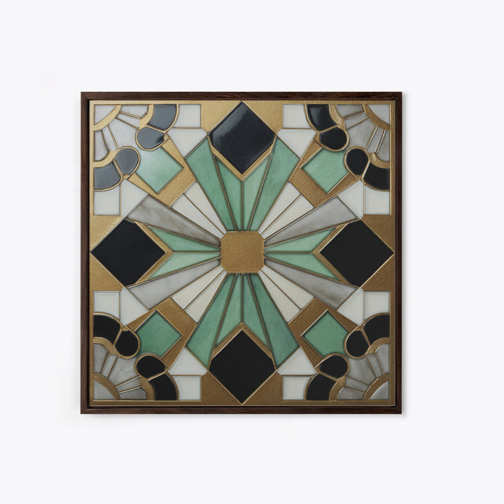 Black and Gold Sunburst Pattern Canvas Print, Art Deco Art, Gallery Wall Art, Living Room Decor, Fine Art, Glamour, ADA-1x1-26