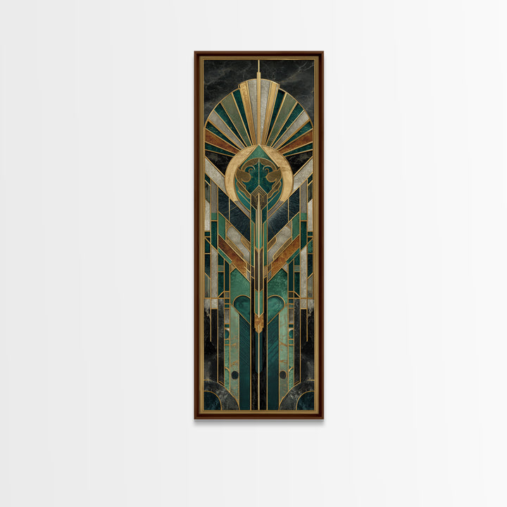 Luxury Cocktail Glass Canvas Print, Art Deco Art, Removable Wallpaper, Living Room Decor, Abstract Art, Glamour, Luxury Decor, ADA-1x3-41
