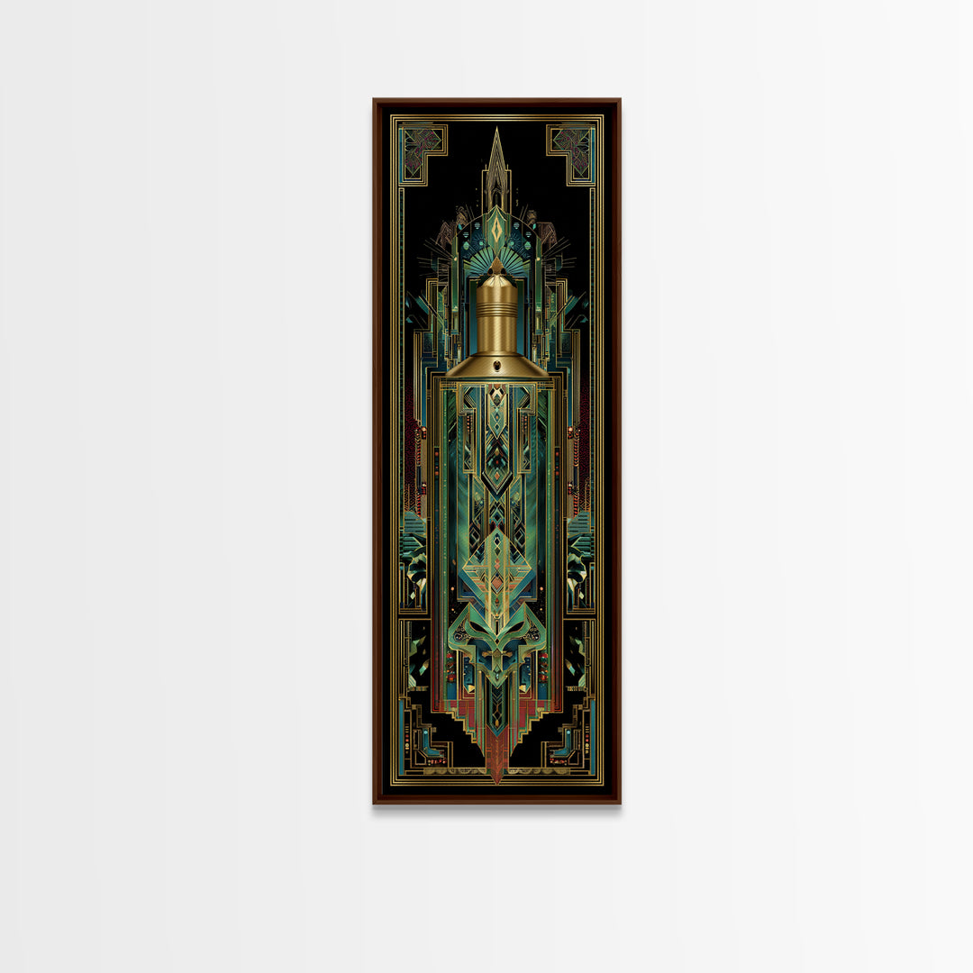 Ornate Perfume Bottle Canvas Print, Art Deco Art, Room Decor, Living Room Decor, Oil Painting, Glamour, Digital Art, Printable, ADA-1x3-94