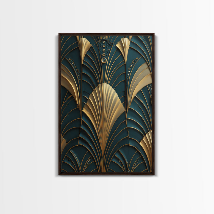 Tropical Hotel Facade Canvas Print, Art Deco Art, Apartment Decor, Living Room Decor, Fine Art, Glamour, Gallery Decor, ADA-2x3-96