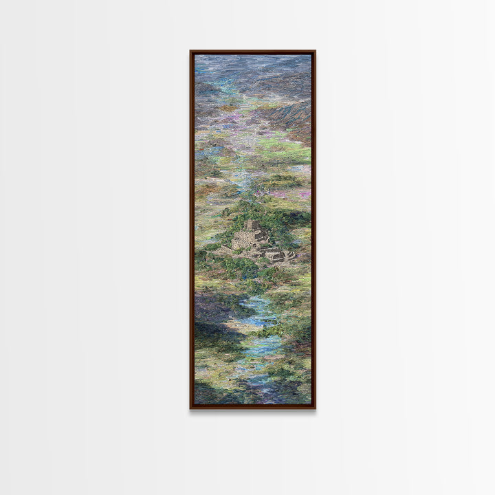 Dreamy African Landscape River Wall Art, Serene Nature Scene Print, Abstract Modern Decor, Earth Tone Canvas For Living Room