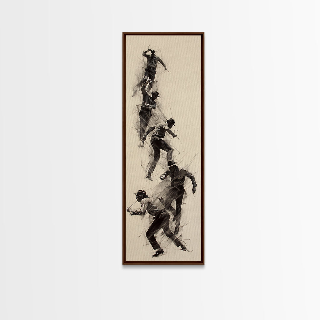 Dynamic African Climber Wall Art, Charcoal Motion Figures, Black Athlete Sketch, Modern Minimalist Decor For Home Gallery