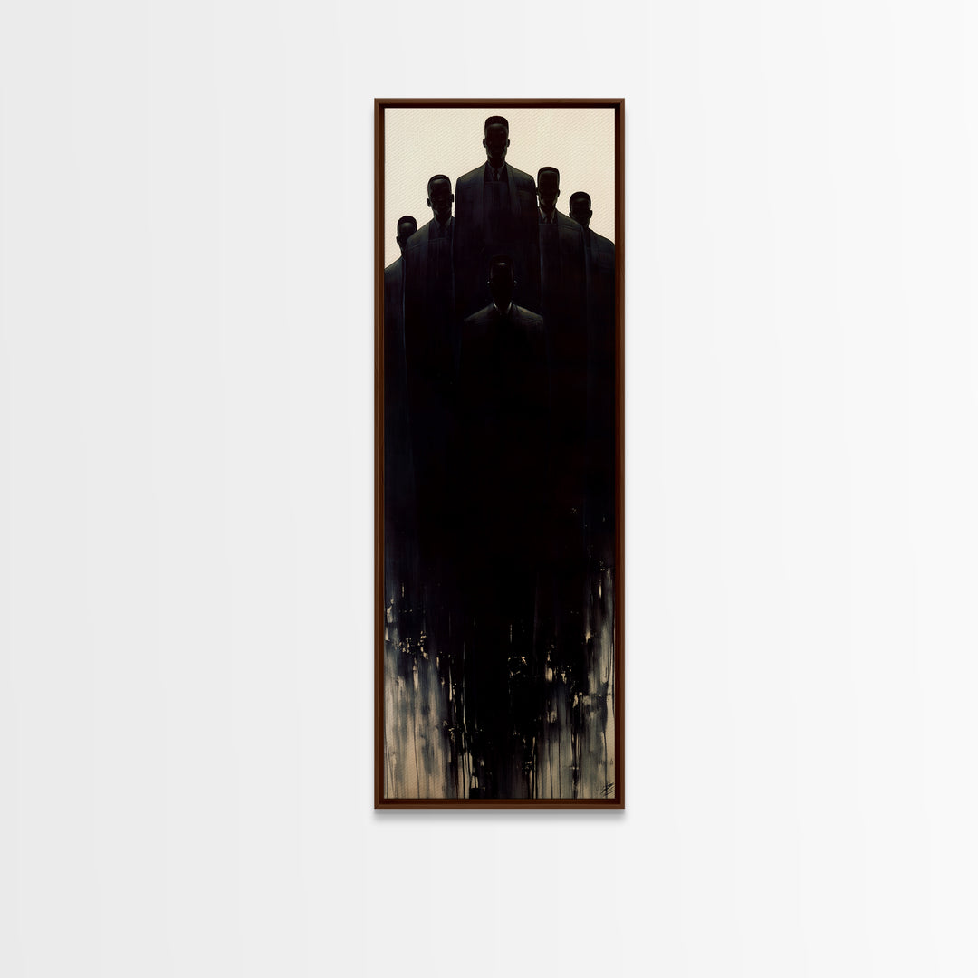 Powerful African Men In Dark Suits And Dramatic Light Wall Art, Black Man Portrait, Masculine Modern Office Decor Gift For Him