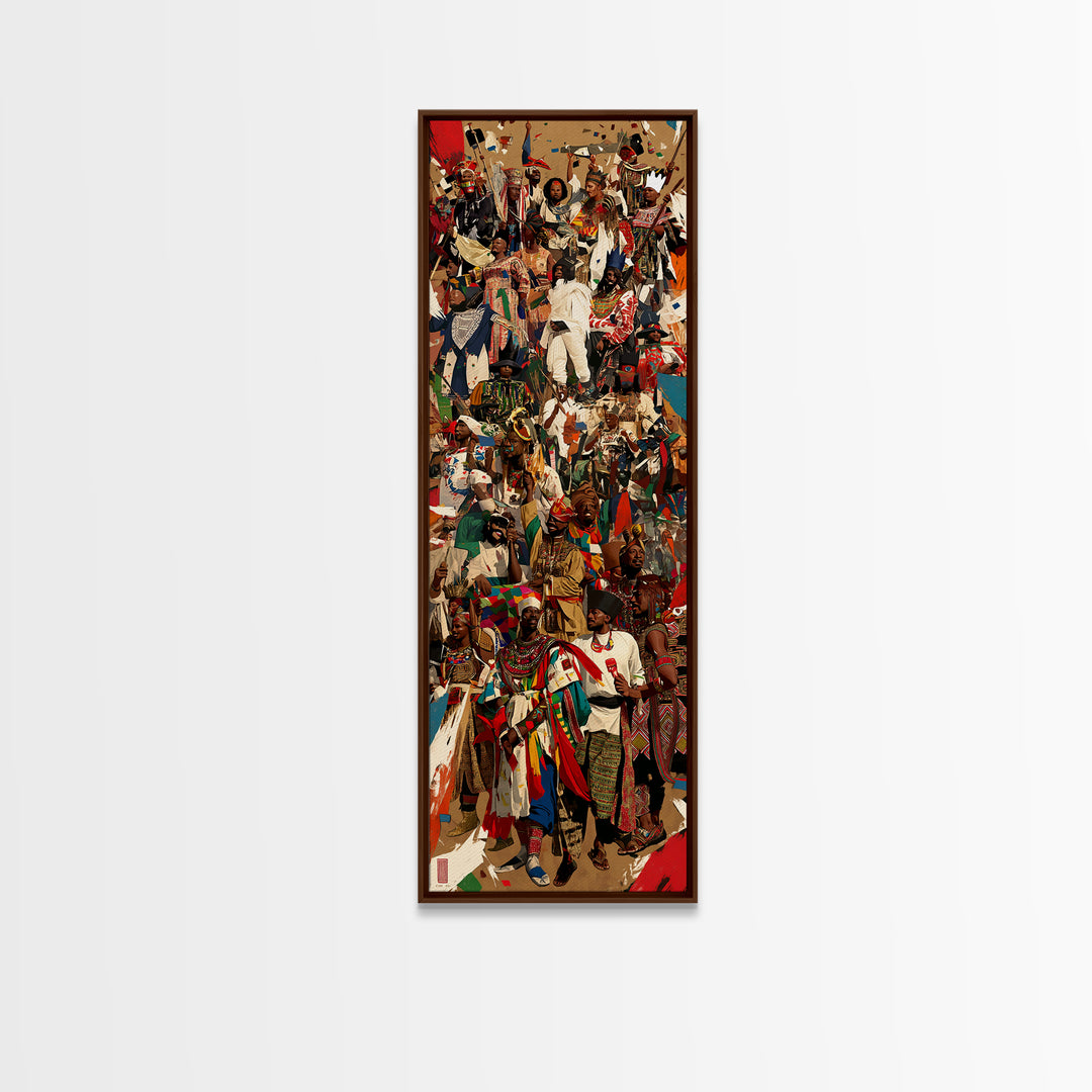 Vibrant African Festival Crowd Wall Art, Colorful African Celebration Print, Cultural Decor, Afrocentric Living Room Art