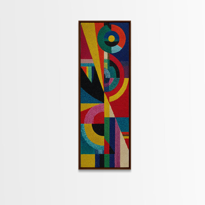 Vibrant Geometric Shapes And Circles Canvas Print, Modern African Abstract Wall Art, Colorful Home Decor, Statement Gift