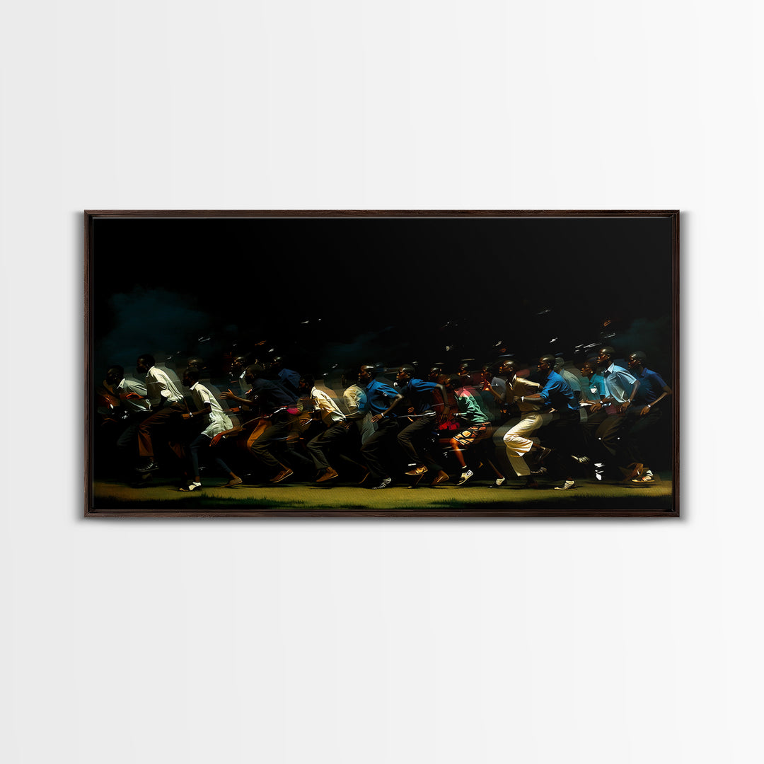 African Dance Celebration Wall Art, Joyful Night Gathering, Black Culture Art, Afrocentric Canvas Print, Home Decor Gift