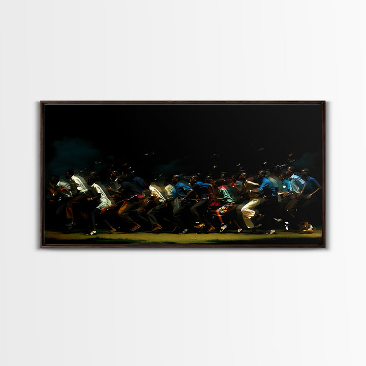 African Dance Celebration Wall Art, Joyful Night Gathering, Black Culture Art, Afrocentric Canvas Print, Home Decor Gift