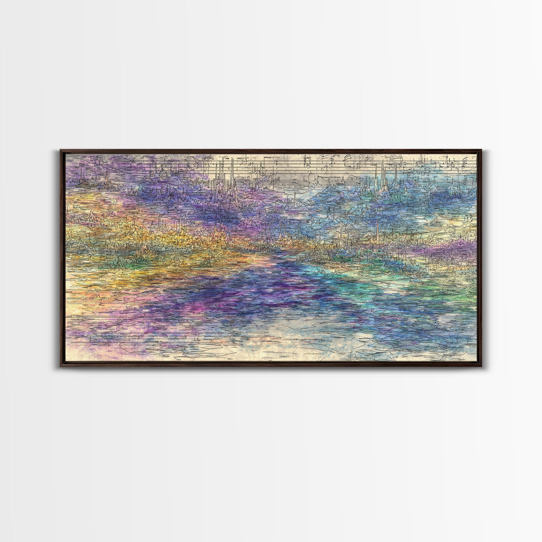 Pastel Abstract River Landscape Wall Art, Modern African Inspired Canvas Print, Dreamy Large Decor Art For Living Room Decor