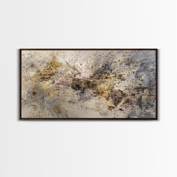 Gold And Blush Abstract Energy Wall Art, African Art Abstract, Modern Canvas Art, Textured Art Print, Elegant Home Decor