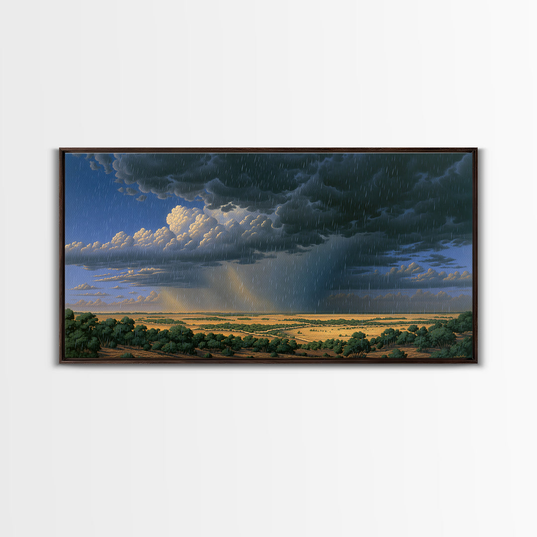 Moody Storm Clouds Above African Plains Wall Art, African Landscape, Safari Decor, Nature Scene Art, Unique Home Decor Gift