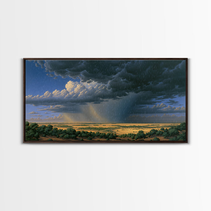 Moody Storm Clouds Above African Plains Wall Art, African Landscape, Safari Decor, Nature Scene Art, Unique Home Decor Gift