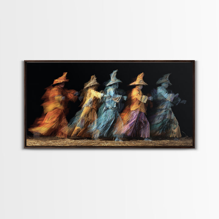 Colorful African Dancers In Motion Wall Art, Afrocentric Dance Painting, Black Culture Art, Vibrant Living Room Decor Canvas
