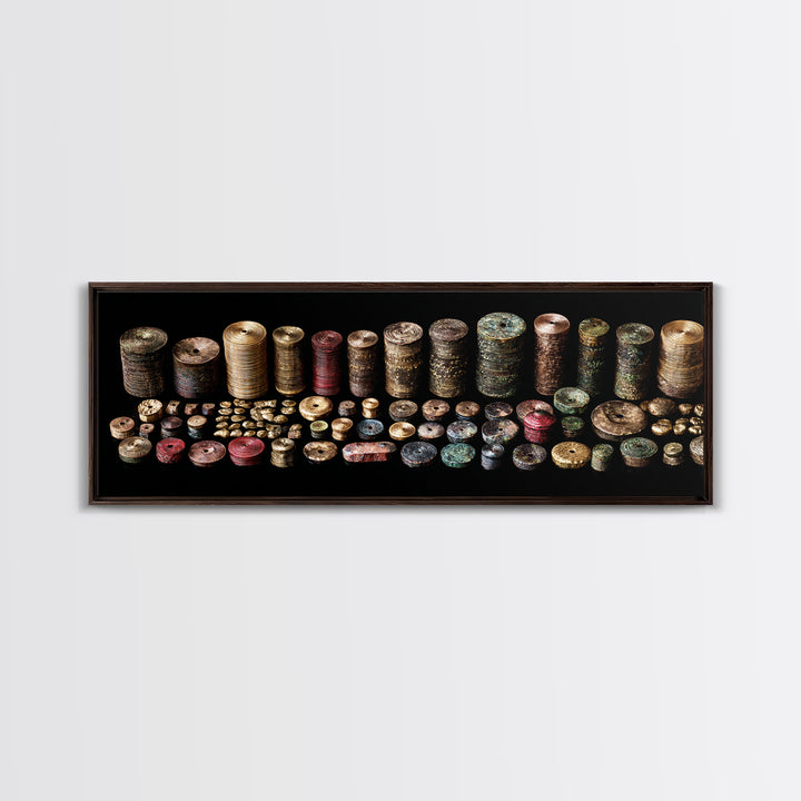 Ancient African Beads And Bronze Relics Canvas Print Tribal Art Decor Ethnographic Collection Wall Decor For Boho Home Gift