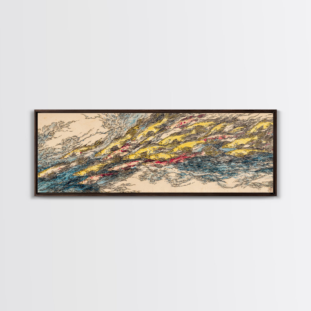 Energetic Desert Wind Abstract Wall Art, Colorful African Inspired Canvas Print, Modern Office Decor, Statement Home Gift