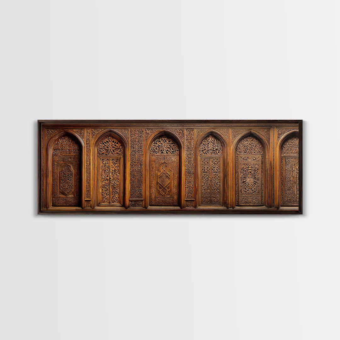 Ornate Golden Arched Door Wall Art, Moroccan Travel, African Decor, Cultural Wall Decor, Bohemian Decor, Elegant Home Gift
