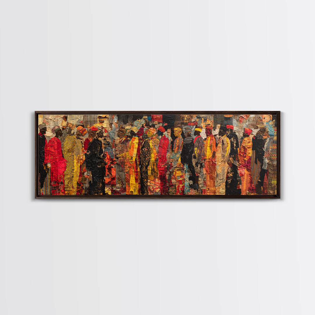 Vibrant African Street Fashion Wall Art, Modern Black Art, Cultural Portrait Canvas, Afrocentric Decor, Statement Wall Decor